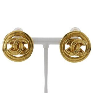 CHANEL Logo Earrings